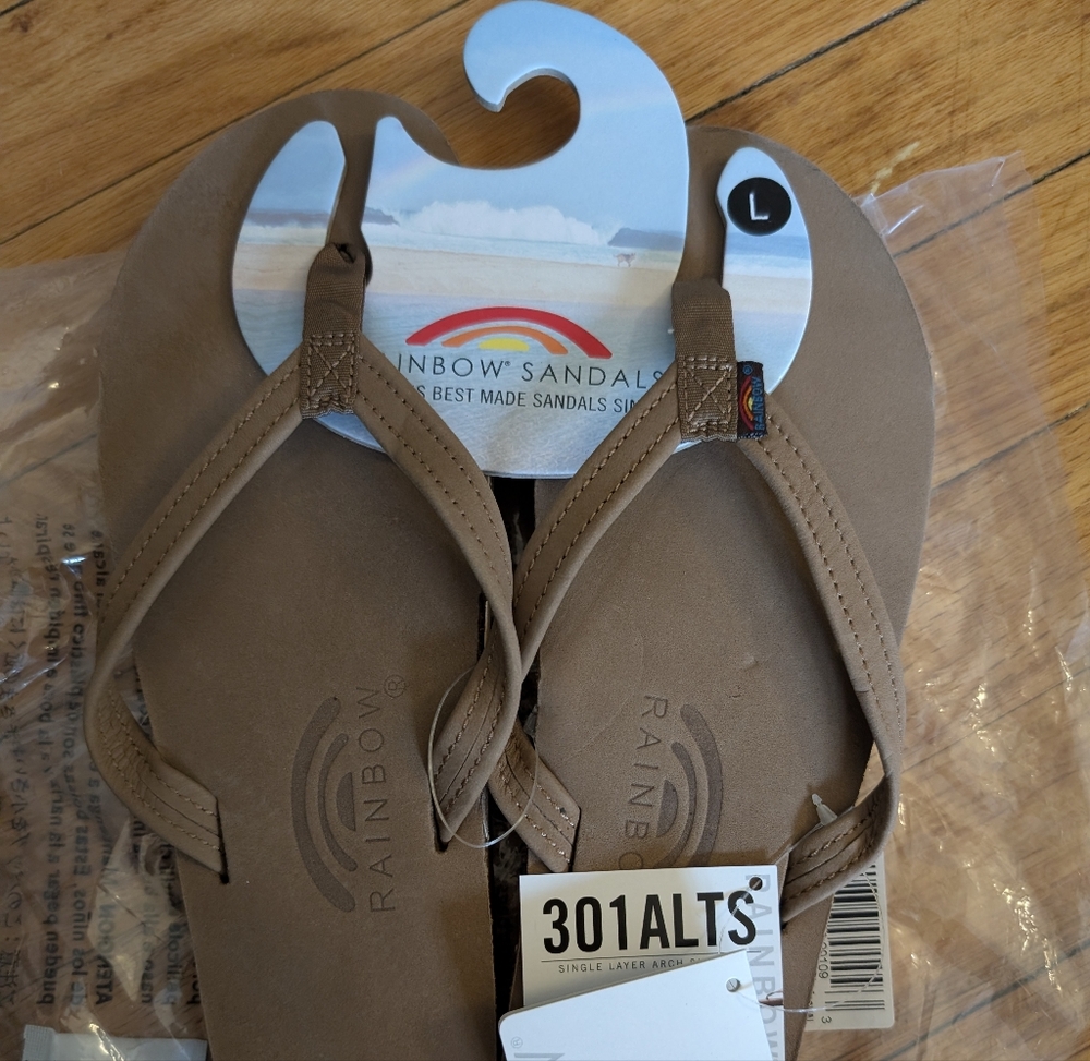 Rainbow Womens Large, Size: 7.5-8.5 Dark Brown Sandals